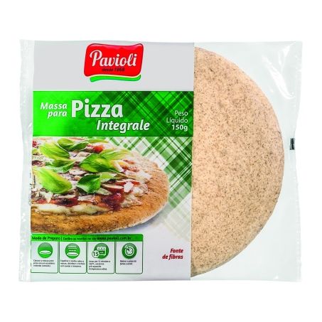 Massa Fresca Para Pizza Integral Pavioli Light Embalagem 150G