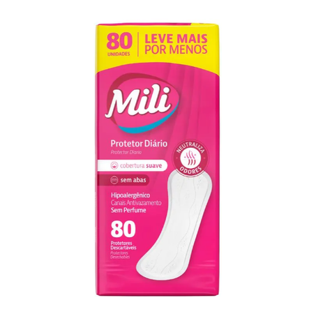 ABSORVENTE PROTETOR DIÁRIO C/80UN MILI
