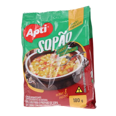 Sopão Carne com Macarrão e Legumes Apti 180g 360-1