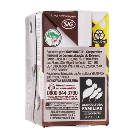 Bebida lactea terrinha uht sabor chocolate 150ml 360-26