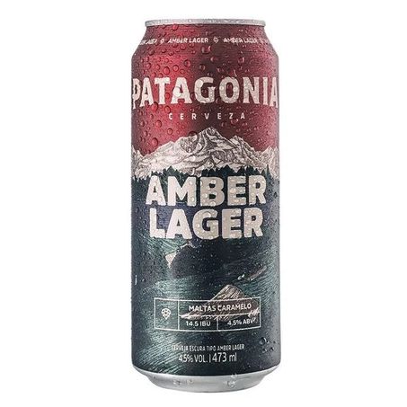 CERVEJA PATAGONIA AMBER LAGER LT 473ML