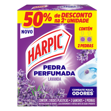 Pedra sanitária harpic lavanda c/2