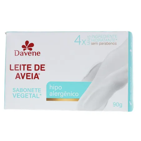 Sabonete Barra Vegetal Davene sem Perfume Leite de Aveia Clássico Caixa 90gr 360-1