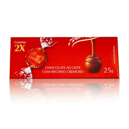 Chocolate ao leite lindor duo lindt 25g