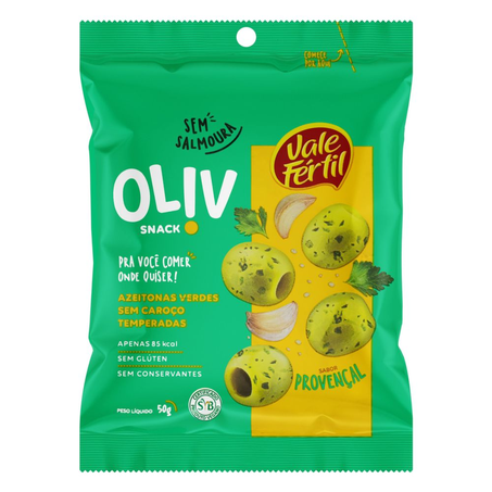 Snack Vale Fertil Azeitona sem Caroço Provençal 50G