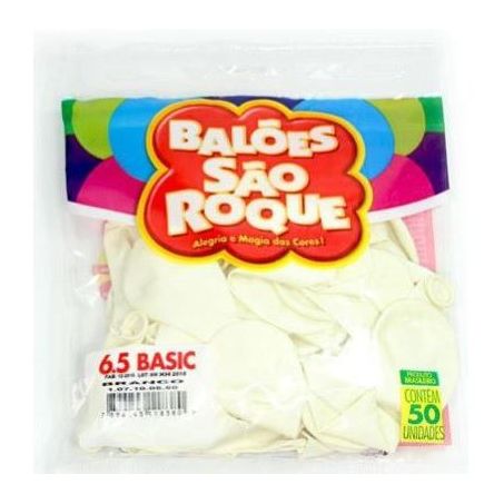 BALAO SAO ROQUE BRANCO 6.5 50UN
