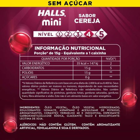 BALA HALLS MINI CEREJA 15G 360-1