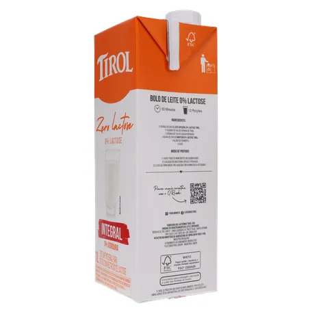 LEITE LONGA VIDA TIROL ZERO LACTOSE INTEGRAL 1L 360-6