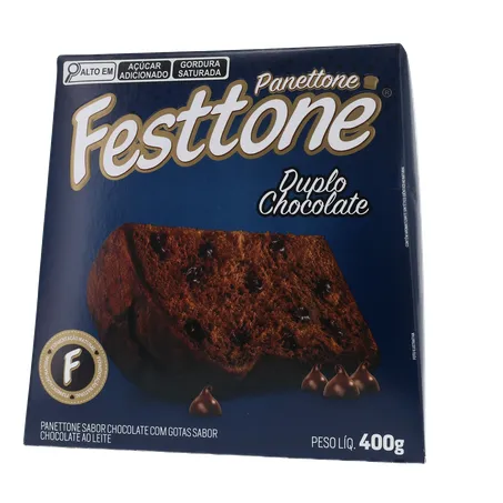 Panettone Duplo Chocolate Festtone 400G 360-1