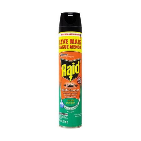 Inseticida Aerossol Raid Multi Insetos com Óleo de Eucalipto Frasco Spray 420ml