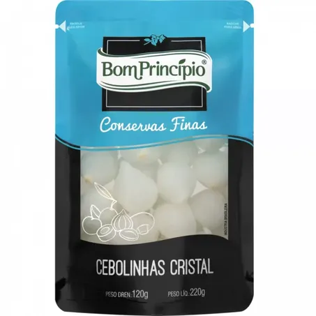 Cebolinha Bom Princípio Cristal Conservas Finas Sachê 220gr