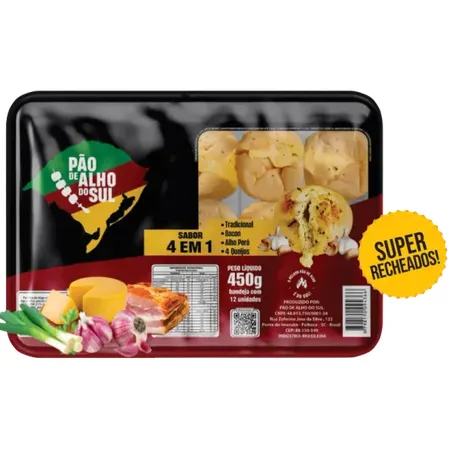 Pão de alho do sul 4 em 1 450g