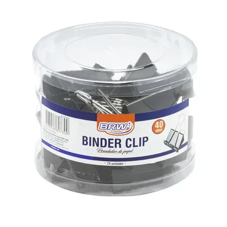 PRENDEDOR DE PAPEL GRAMPOMOL BINDER 40MM BRW C/24UN