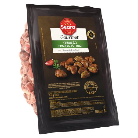 CORAÇÃO DE FRANGO SEARA TEMPERADO ERVAS FINAS 500G