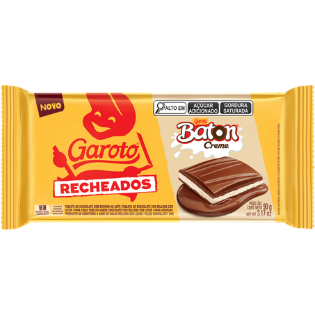 Choc garoto rech 90g baton creme