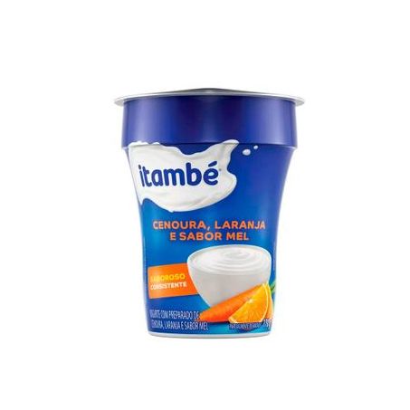 Iogurte Itambé Natural Laranja Cenoura Mel Copo 170G