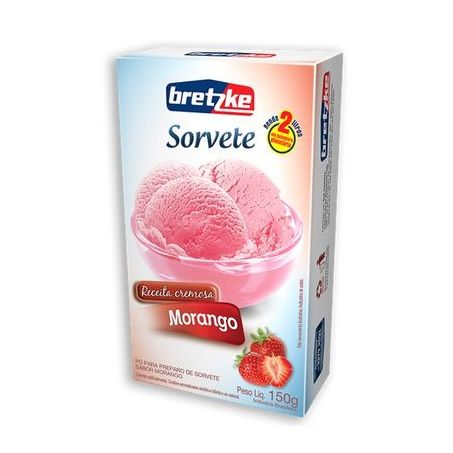 Pó P/Sorvete Bretzke Morango 150g