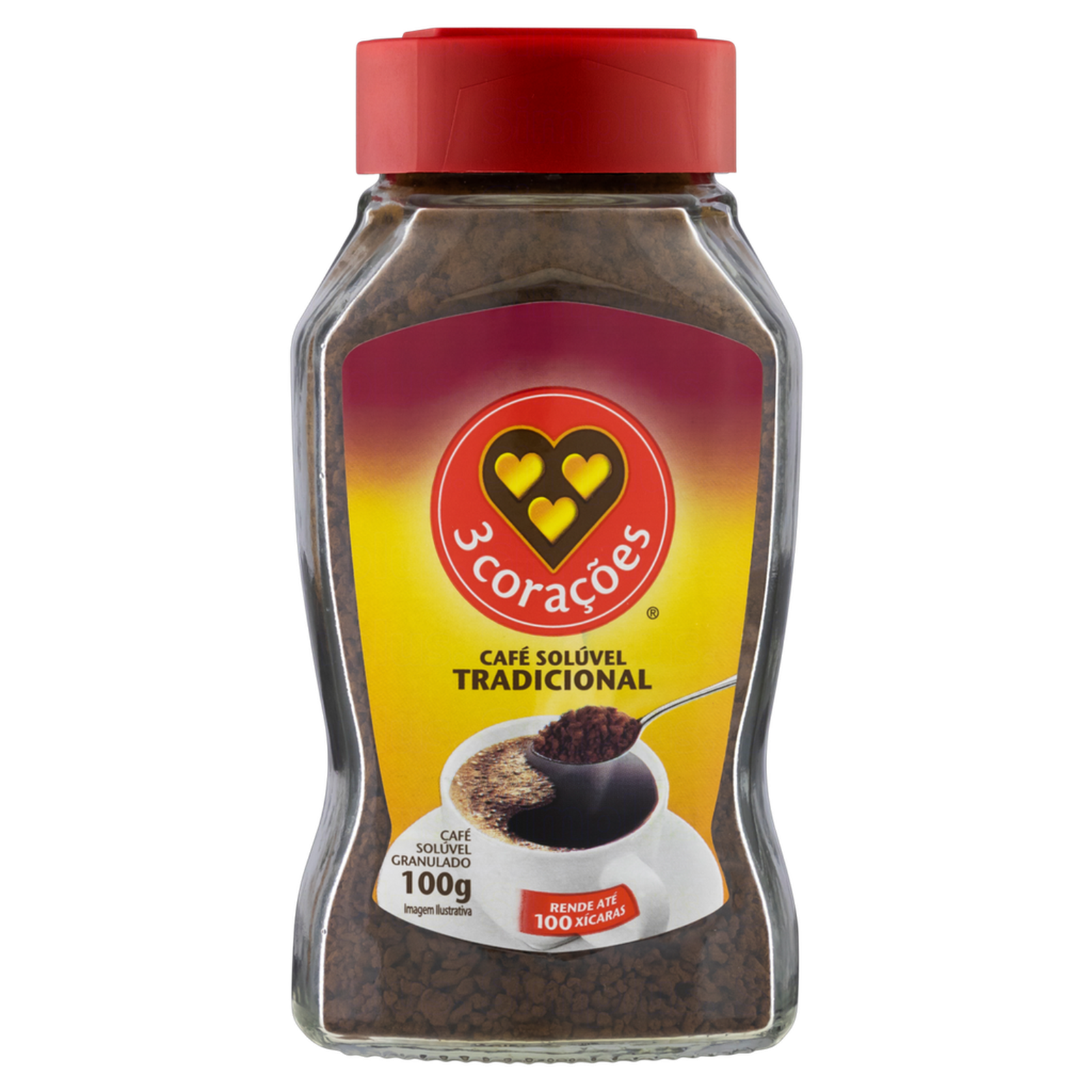 CAFE SOLUVEL TRADICIONAL 3 CORACOES 100G