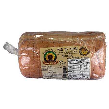 PAO DE AIPIM GIRASSOL 420GRS