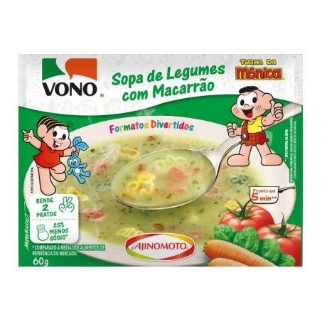 Sopa Vono Turma Da Mônica Legumes Sachê 60G