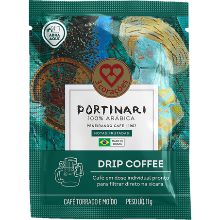 Cafe 3 coracoes 11g drip coffee portinar