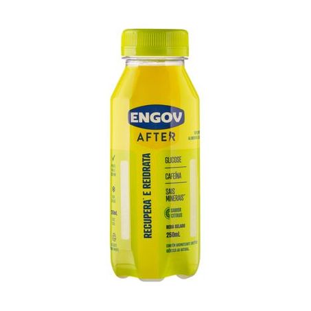 Suplemento Alimentar Líquido Engov After Recupera e Reidrata Citrus Garrafa 250ml