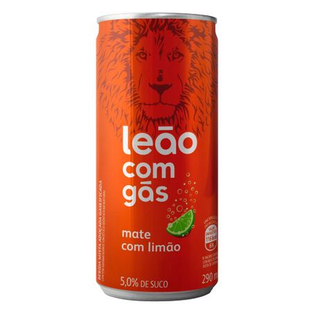 Cha matte leao limao c gas 290ml