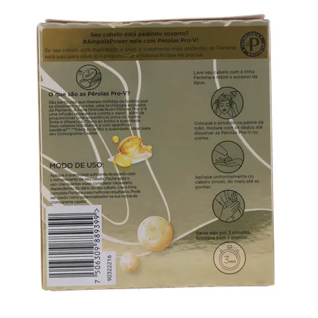 Ampola de Tratamento Pantene Hidro Cauterização com 3 Unidades 15Ml 360-2