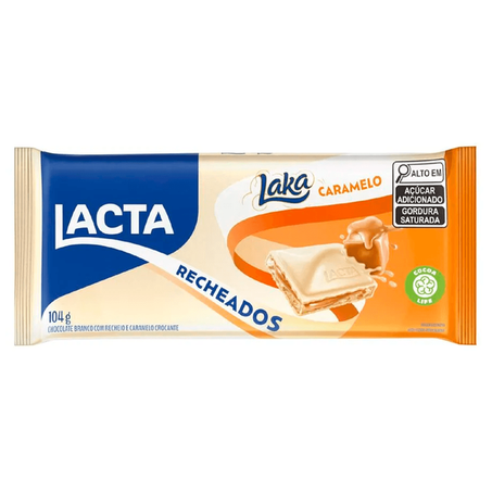 TABLETE LACTA RECHEADO 104G LAKA CARAMELO