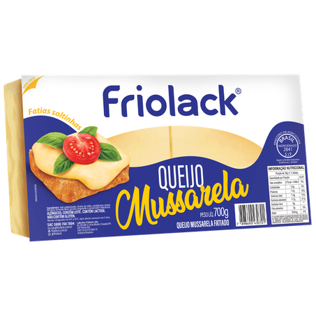 Queijo Mussarela Friolack Fatiado 700g