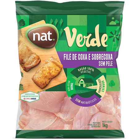 FILÉ COXA E SOBRECOXA NAT VERDE SEM PELE IQF 1KG