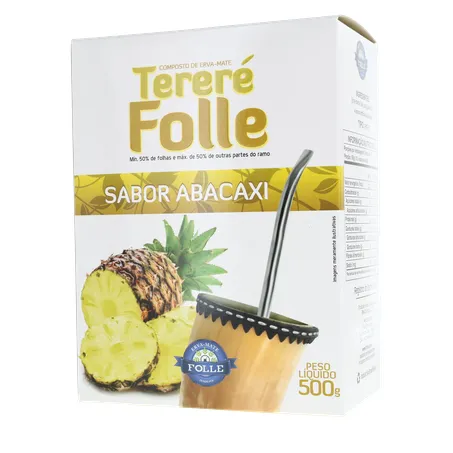 erva mate para tererê folle guarany abacaxi caixa 500g 360-2