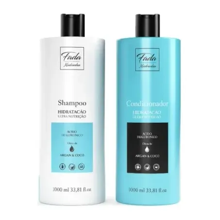 Kit Fada Madrinha Shamp e Cond 1l Hidratacao Argan e Coco