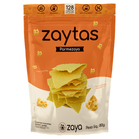 Biscoito Zaytas Lascas De Queijo Crocante Parmezaya Pacote 80g 
 