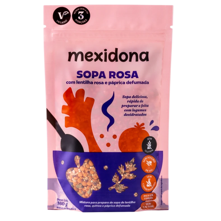 Sopa Mexidona Lentilha Rosa 160g