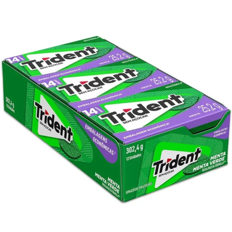 Chicle trident 14s menta pcc/12