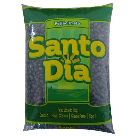 FEIJAO SANTO DIA TIPO 1 PRETO 1KG