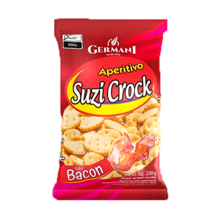 Biscoito germani suzi crock bacon 200g