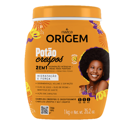 Creme hidratação crespo origem 1kg