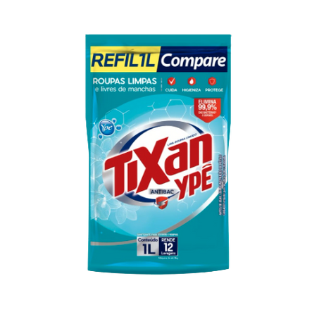 Lava Roupas Ypê Tixan Líquido Antibac Sachê 1l 
 