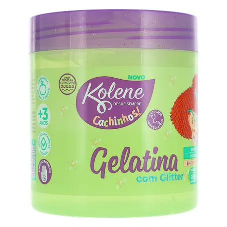 GELATINA CAPILAR INFANTIL KOLENE CACHINHOS COM GLITTER POTE 500G 360-32