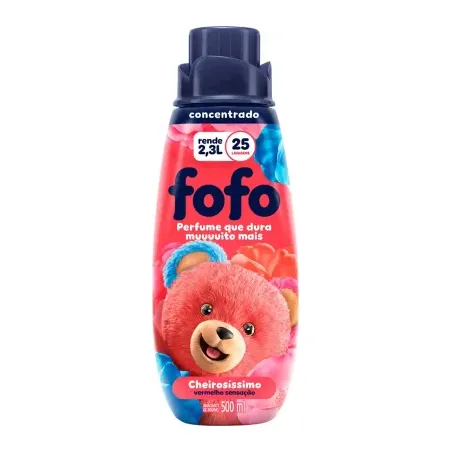Amaciante de Roupas Fofo Vermelho Sensação Frasco 500ml
