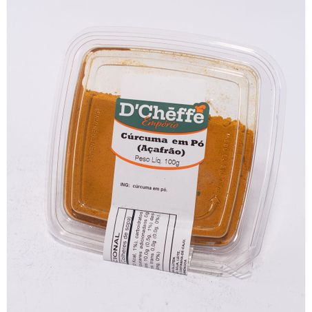 CÚRCUMA EM PÓ (AÇAFRÃO) D'CHEFFE EMPÓRIO POTE 100G