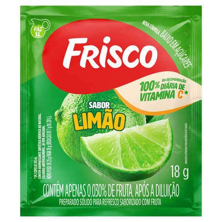 Refresco em Pó Frisco 18g - Limão