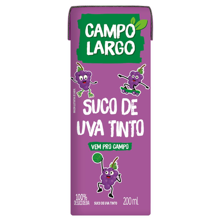 Suco Campo Largo 200ml - Integral - Uva - TP