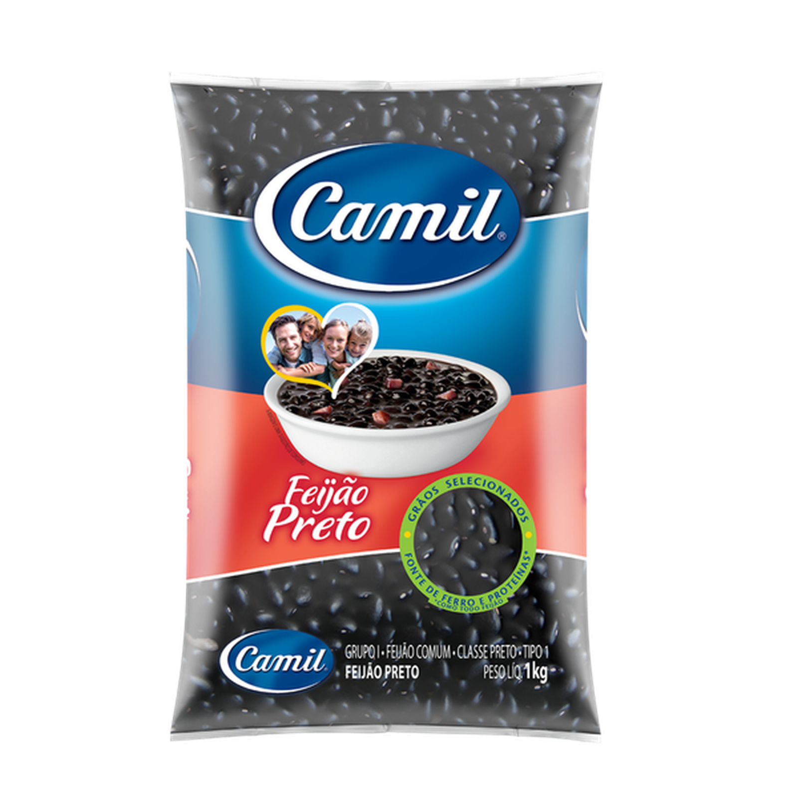 FEIJAO PRETO CAMIL 1KG