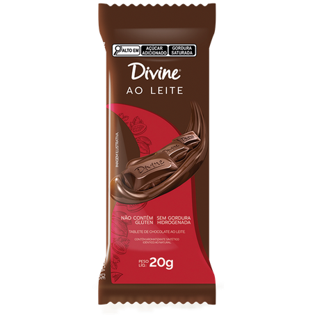 CHOCOLATE EM BARRA DIVINE AO LEITE 20G