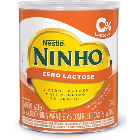 LEITE EM PÓ MODIFICADO NINHO ZERO LACTOSE LT 380G