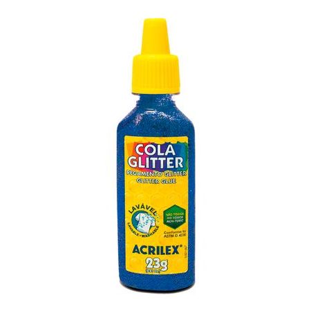 COLA GLITTER ACRILEX 23G AZUL