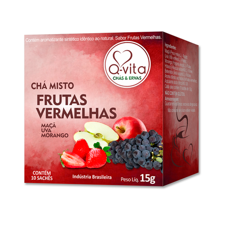 CHA FRUTAS VERMELHAS QVITA 15G